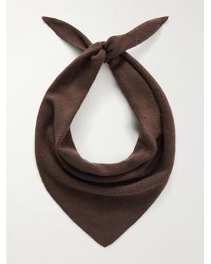 NN07 Triangle 6623 Wool Scarf - Brown