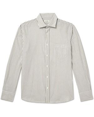 Hartford Paul Striped Cotton Shirt - White