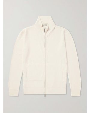 Piacenza 1733 Knitted Silk And Linen-Blend Zip-Up Cardigan - Natural