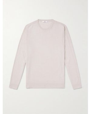 MR P. Rib-detailed Merino Wool Jumper - White