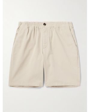MR P. Straight-Leg Garment-Dyed Organic Cotton-Blend Twill Shorts - Natural