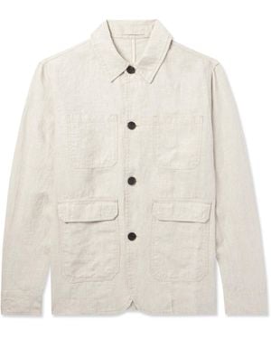 MR P. Linen Overshirt - White