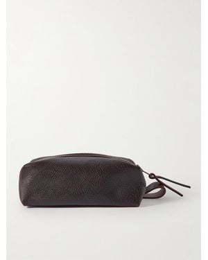 Bleu De Chauffe Zazou Full-grain Leather Wash Bag - Brown