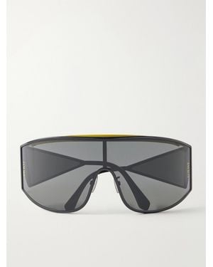 Loewe Speed Shield Aviator-Style Metal Sunglasses - Gray