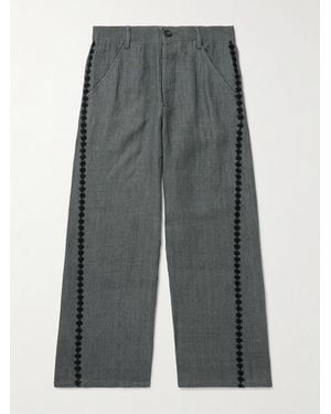 Kartik Research Pantaloni A Gamba Larga - Grigio