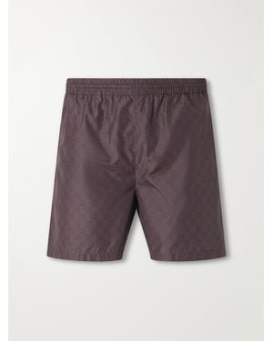 Gucci Straight-Leg Gg Supreme Shell Swim Shorts - Purple
