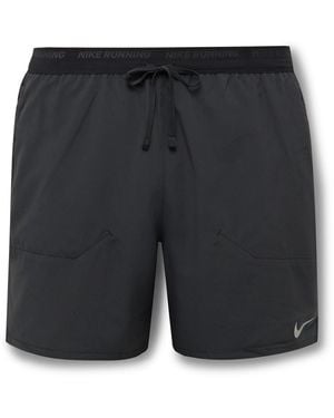 Nike Straight-Leg Mesh-Panelled Dri-Fit Shorts - Black