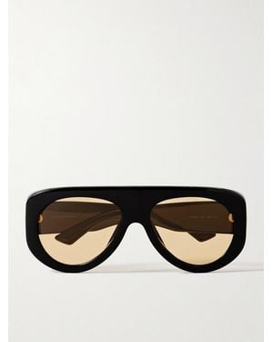 Bottega Veneta Aviator-style Acetate Sunglasses - Black