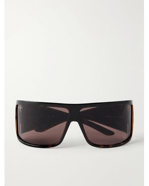 Gucci Shield-style Injected Sunglasses - Black