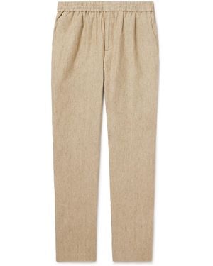 Sunspel Slim-Fit Straight-Leg Linen Pants - Natural