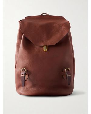 Bleu De Chauffe Zibeline Full-Grain Leather Backpack - Brown