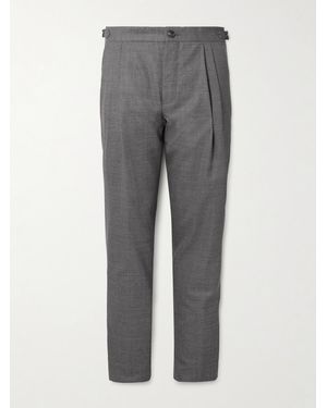 MR P. Steve Pleated Wool Tapered Trousers - Grey
