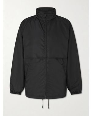Saint Laurent Leather-trimmed Shell Jacket - Black