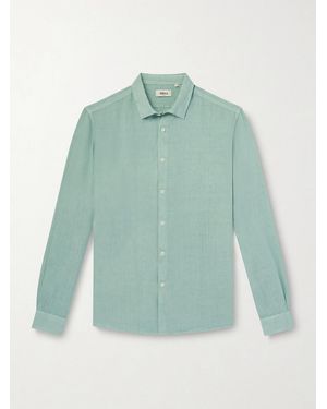 Altea Garment-dyed Linen Shirt - Green