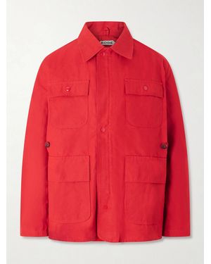 Bode Hunting Waxed-cotton Jacket - Red