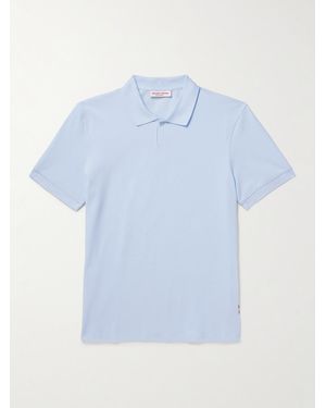 Orlebar Brown Bruno schmal geschnittenes Polohemd aus Biobaumwoll-Piqué - Blau
