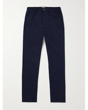 Oliver Spencer Ashdown Straight-Leg Cotton-Twill Trousers - Blue