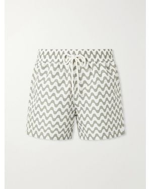Frescobol Carioca Rio Printed Swim Shorts - White