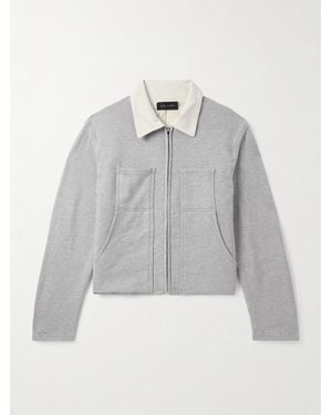Les Tien Utility Heavyweight Structured-fleece Cotton-jersey Zip-up Jacket - Grey