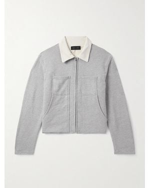 Les Tien Jacke aus Baumwoll-Jersey mit Reißverschluss - Grau