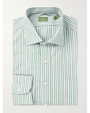 Sid Mashburn Striped Cotton-poplin Shirt - Green