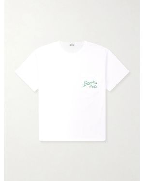 Bode Geneva Bead-embellished Cotton-jersey T-shirt - White