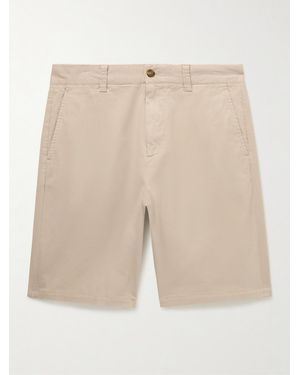 NN07 Crown 1090 Straight-leg Organic Cotton-blend Twill Shorts - Natural