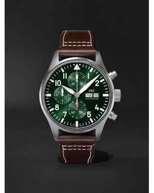 IWC Schaffhausen Pilot's Automatic Chronograph Stainless Steel Watch, Ref. Iw378005 - Black