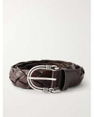 Anderson's 3Cm Woven Leather Belt - Brown