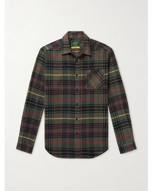 Portuguese Flannel Tip Checked Cotton-flannel Shirt - Grey