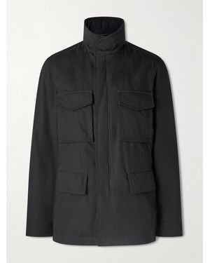 Tom Ford Cotton And Silk-blend Hooded Field Jacket - Black
