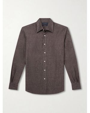 Thom Sweeney Linen Shirt - Brown