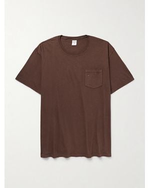 Noah Core Logo-Print Cotton-Jersey T-Shirt - Brown