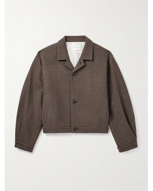 Amomento Cropped Wool-blend Jacket - Brown