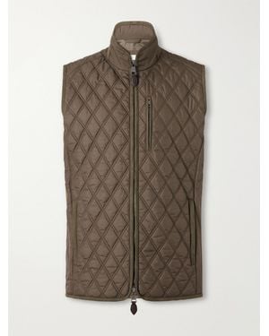 James Purdey & Sons Moorland Padded Quilted Shell Gilet - Brown