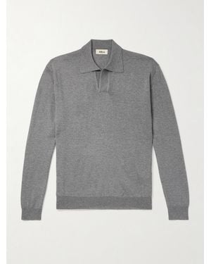 Altea Slim-fit Wool Polo Shirt - Grey