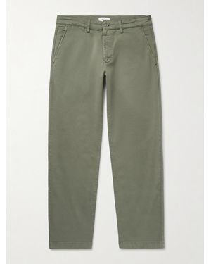 NN07 Aden 1923 Straight-leg Organic Cotton-blend Twill Chinos - Green