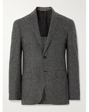 Canali Wool-blend Suit Jacket - Black