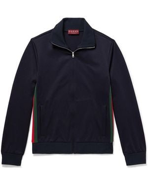 Gucci Striped Jersey Track Jacket - Blue