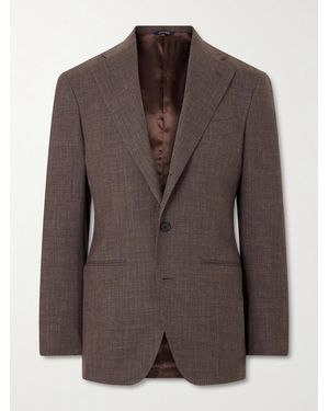 Saman Amel Slim-fit Wool - Brown