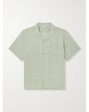 Onia Convertible-Collar Linen And Lyocell-Blend Shirt - Green