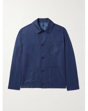 Slowear Venezia 1951 Cotton And Linen-blend Twill Chore Jacket - Blue