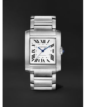 Cartier Tank Française Automatic 36.7Mm Stainless Steel Watch, Ref. No. Crwsta0067 - Black