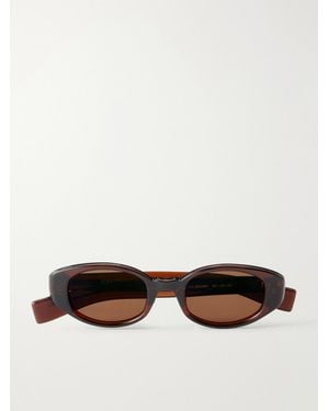 AURALEE Eyevan D-Frame Acetate Sunglasses - White