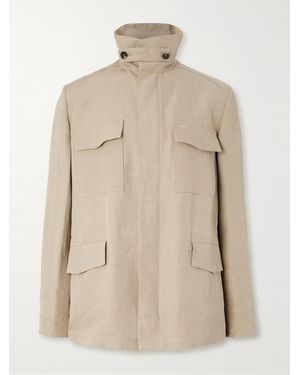 Loro Piana Linen And Silk-Blend Field Jacket - Natural
