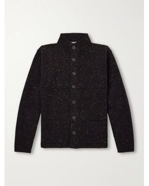 Inis Meáin Storm Merino Wool And Cashmere-Blend Cardigan - Black