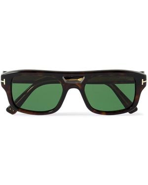Tom Ford Navigator Aviator-Style Acetate Sunglasses - Green