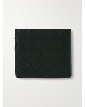 Bottega Veneta Intrecciato Leather Billfold Wallet - Black