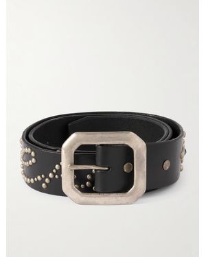 CHERRY LA 3.5Cm Embellished Leather Belt - Black