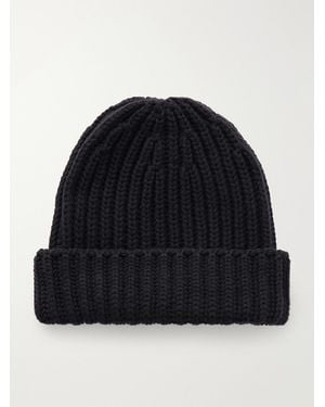 STÒFFA Ribbed Cashmere Beanie - Black